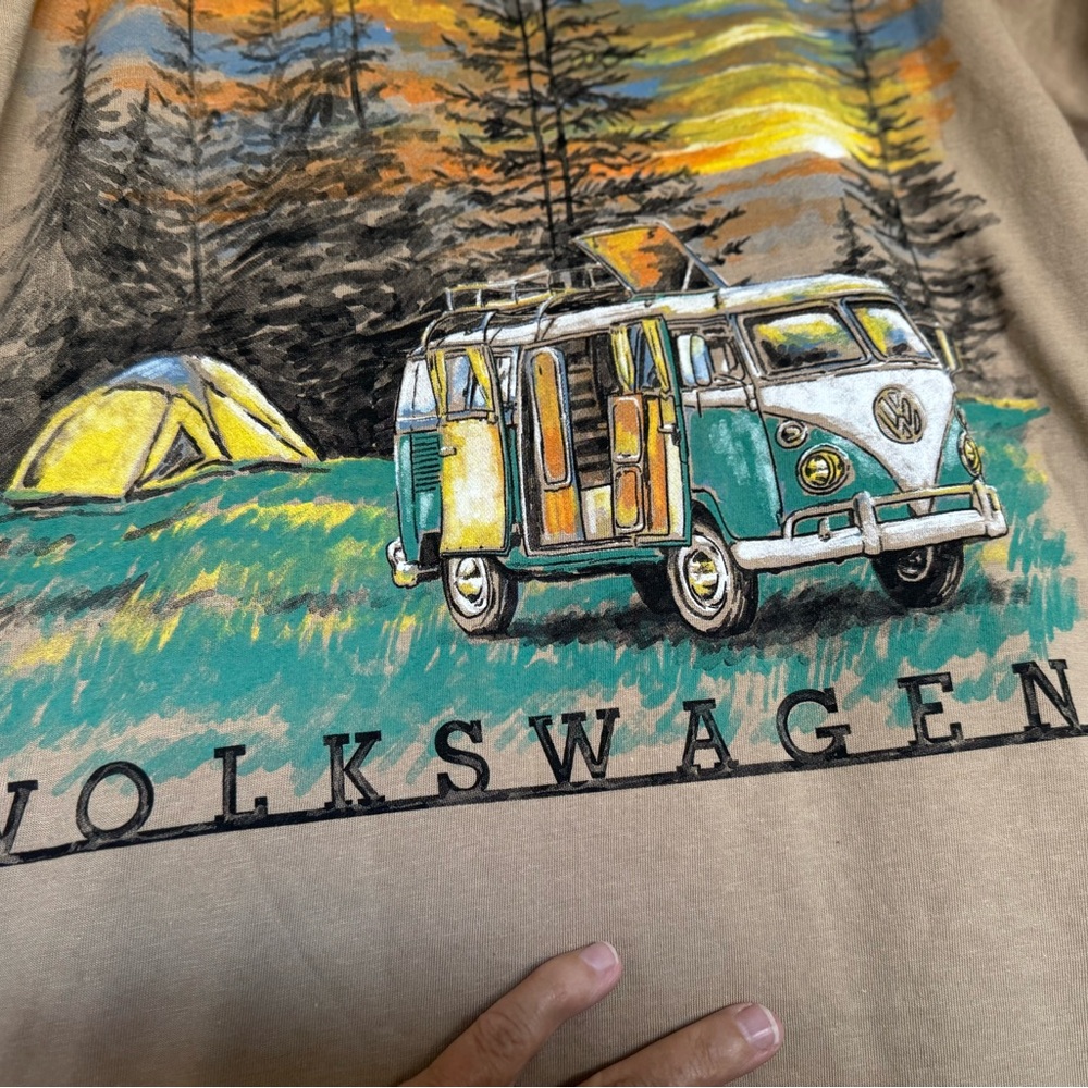 VW bus camping tshirt